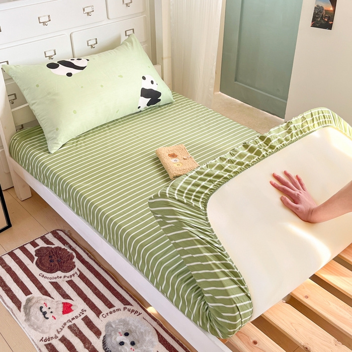 91家纺网 家纺一手货源 找家纺 寻米 2025新款13070全棉水洗棉学生三件套 小猫球球