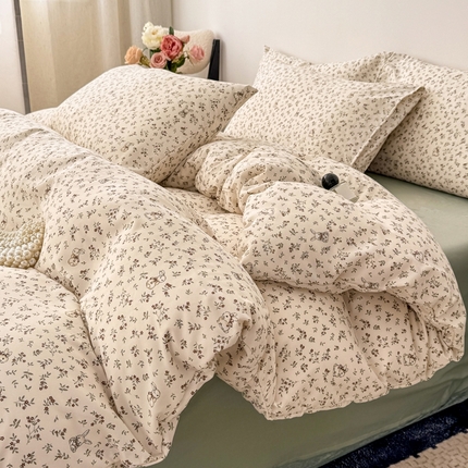 91家纺网 家纺一手货源 找家纺 （总）欧尚 2025新款有氧针织双层纱四件套