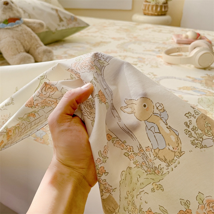 91家纺网 家纺一手货源 找家纺 名兮家居 2025新款13372全棉印花四件套单品系列-单床单 菲尔庄园