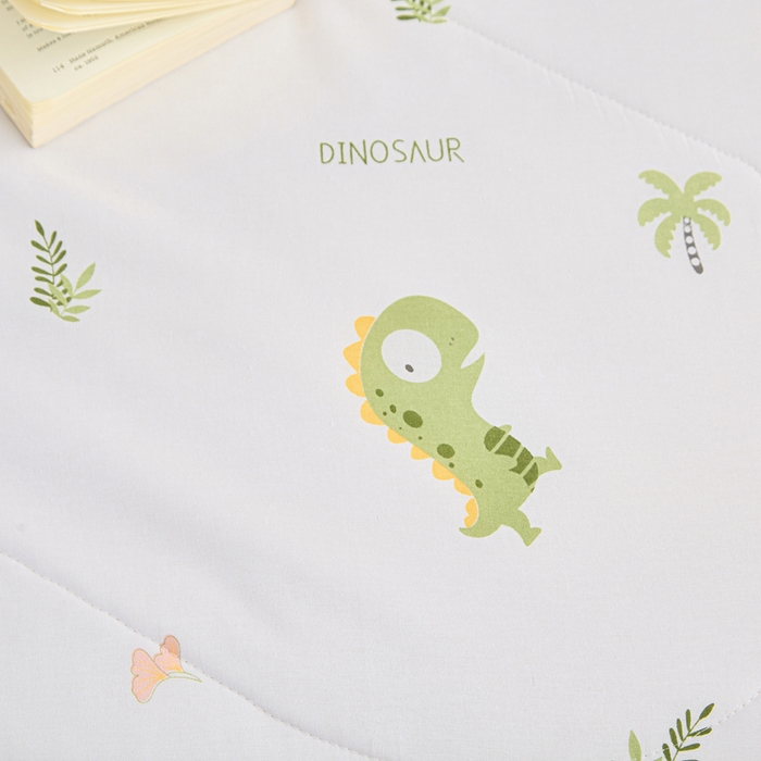 91家纺网 家纺一手货源 找家纺 首爱小清新印花里外全棉夏被纱布夏被纯棉夏被棉花被夏凉被空调被子儿童夏被 恐龙乐园