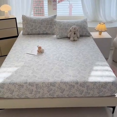 91家纺网 家纺一手货源 找家纺 多品家纺 2025新款超柔水洗云朵棉单品床笠 挪威森林