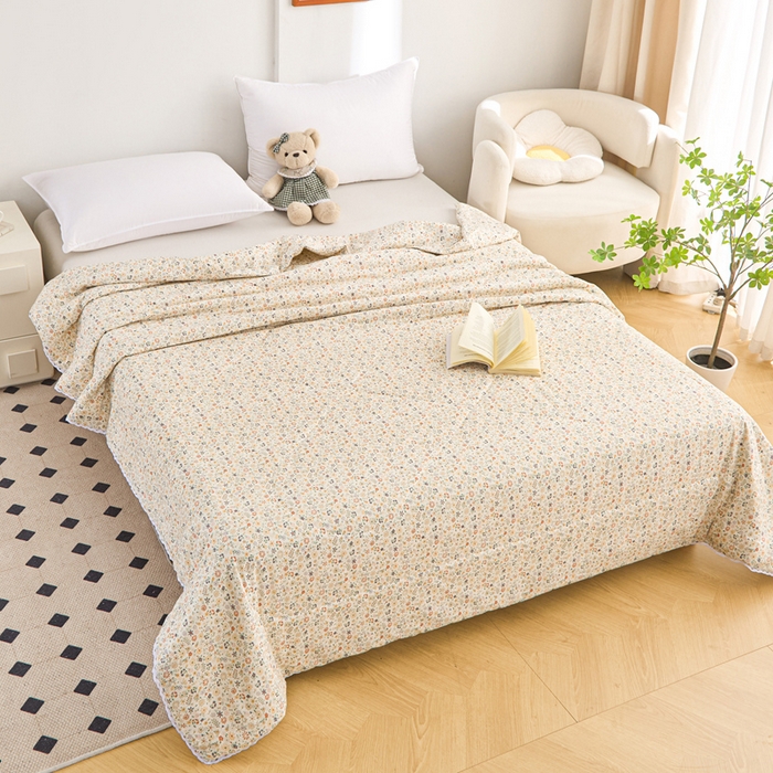 91家纺网 家纺一手货源 找家纺 棉乐町 2025新款全棉棉花夏凉被纯棉夏被空调被子 芒种