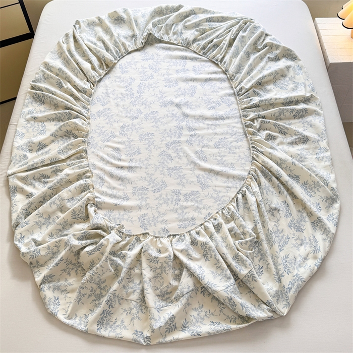 91家纺网 家纺一手货源 找家纺 多品家纺 2025新款超柔水洗云朵棉单品床笠 挪威森林