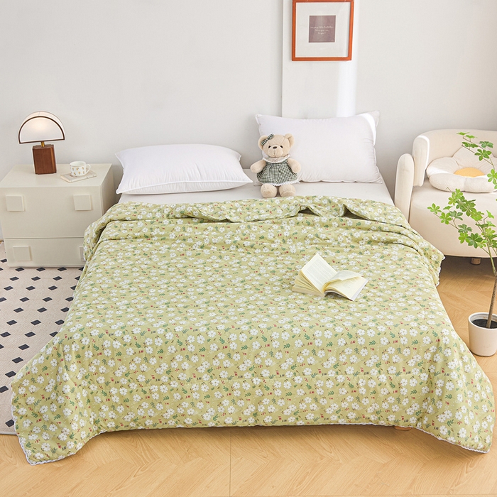 91家纺网 家纺一手货源 找家纺 棉乐町 2025新款全棉棉花夏凉被纯棉夏被空调被子 夏至