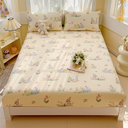 91家纺网 家纺一手货源 找家纺 （总）名兮家居 2025新款13372全棉印花四件套单品系列-单床笠