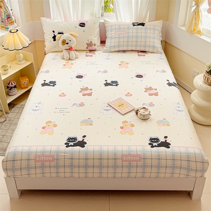 91家纺网 家纺一手货源 找家纺 （总）名兮家居 2025新款13372全棉印花四件套单品系列-单床笠