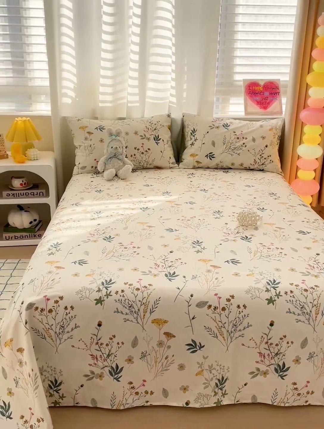 91家纺网 家纺一手货源 找家纺 名兮家居 2025新款13372全棉印花四件套单品系列-单床单 东篱