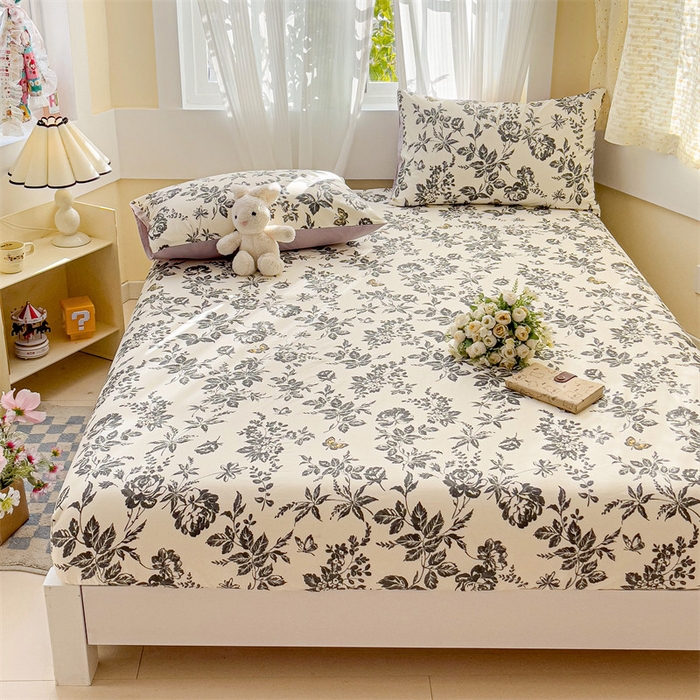 91家纺网 家纺一手货源 找家纺 名兮家居 2025新款13372全棉印花四件套单品系列-单床笠 赫本