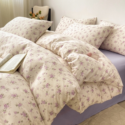 91家纺网 家纺一手货源 找家纺 （总）欧尚 2025新款有氧针织双层纱四件套