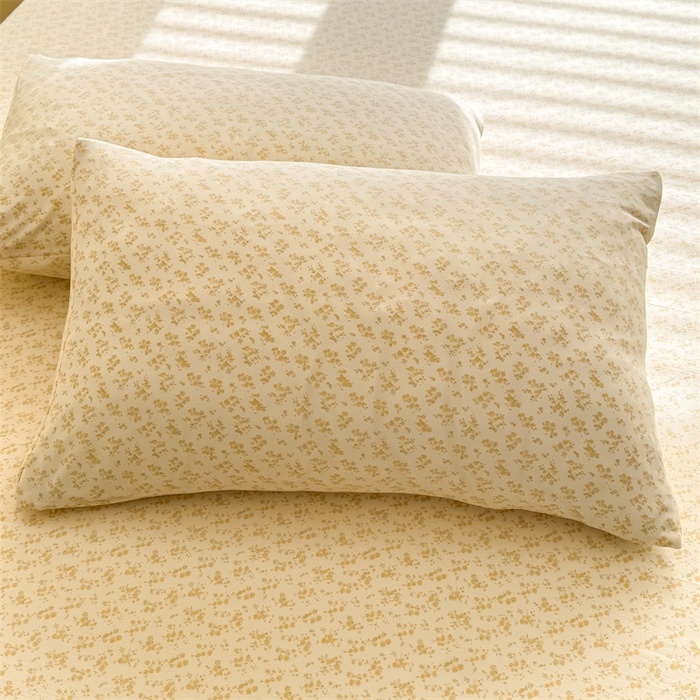 91家纺网 家纺一手货源 找家纺 多品家纺 2025新款超柔水洗云朵棉单品床笠 花语