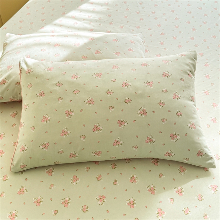 91家纺网 家纺一手货源 找家纺 多品家纺 2025新款超柔水洗云朵棉单品床笠 半夏