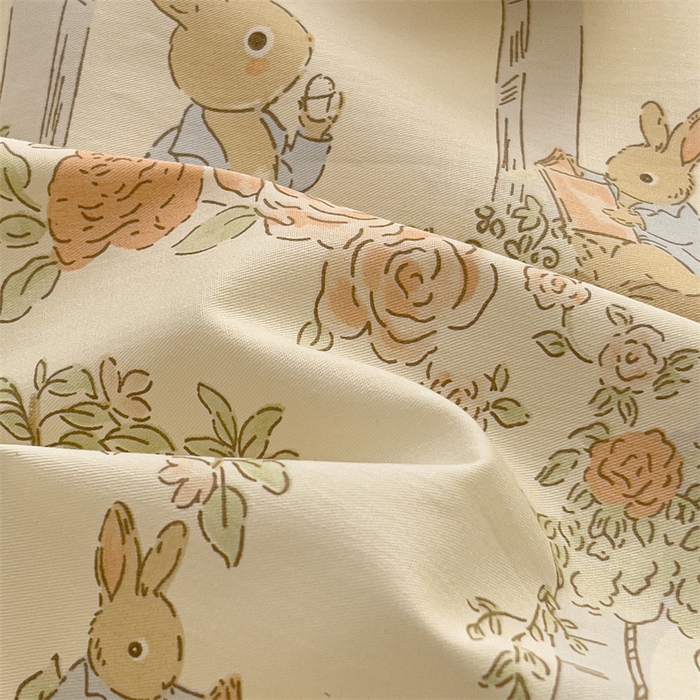 91家纺网 家纺一手货源 找家纺 名兮家居 2025新款13372全棉印花四件套单品系列-单床单 菲尔庄园