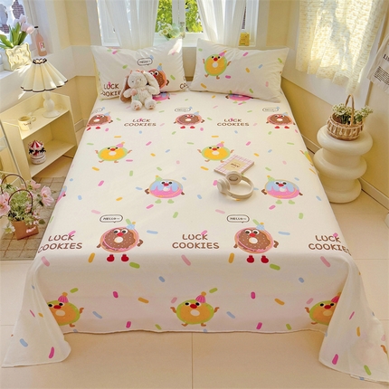 名兮家居 2025新款13372全棉印花四件套单品系列-单床单 甜甜圈