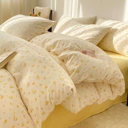 91家纺网 家纺一手货源 找家纺 （总）欧尚 2025新款有氧针织双层纱四件套