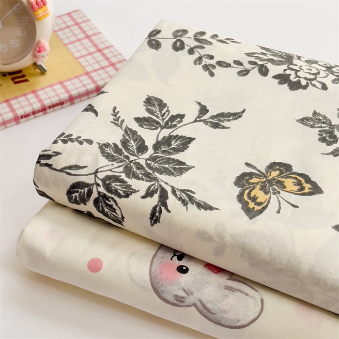 91家纺网 家纺一手货源 找家纺 名兮家居 2025新款13372全棉印花四件套单品系列-单床单 赫本