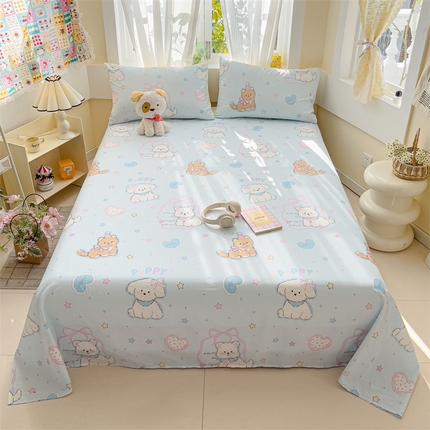 91家纺网 家纺一手货源 找家纺 （总）名兮家居 2025新款13372全棉印花四件套单品系列-单床单