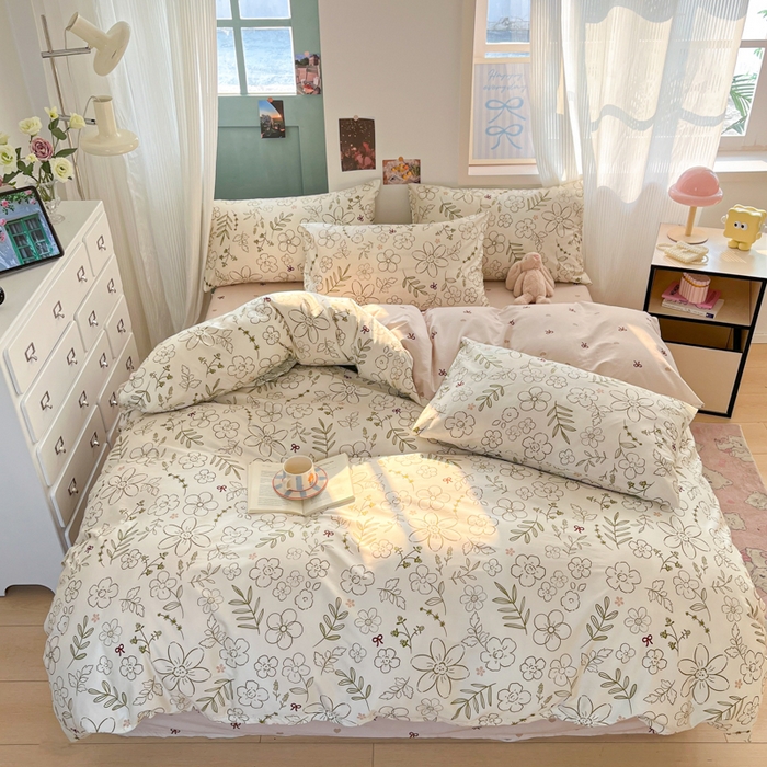 91家纺网 家纺一手货源 找家纺 寻米 2025新款13070全棉印花四件套系列 巴洛克暖阳