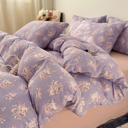 91家纺网 家纺一手货源 找家纺 （总）欧尚 2025新款有氧针织双层纱四件套