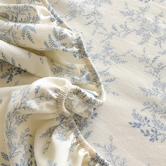 91家纺网 家纺一手货源 找家纺 多品家纺 2025新款超柔水洗云朵棉单品床笠 挪威森林