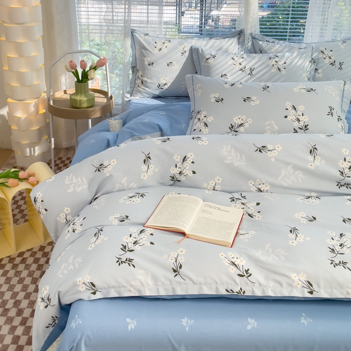 91家纺网 家纺一手货源 找家纺 优质买家秀热卖不断货A类母婴级卡通花卉儿童纯棉全棉床单纯棉全棉床笠全棉纯棉床单全棉13372四件套 挚爱-那年花开