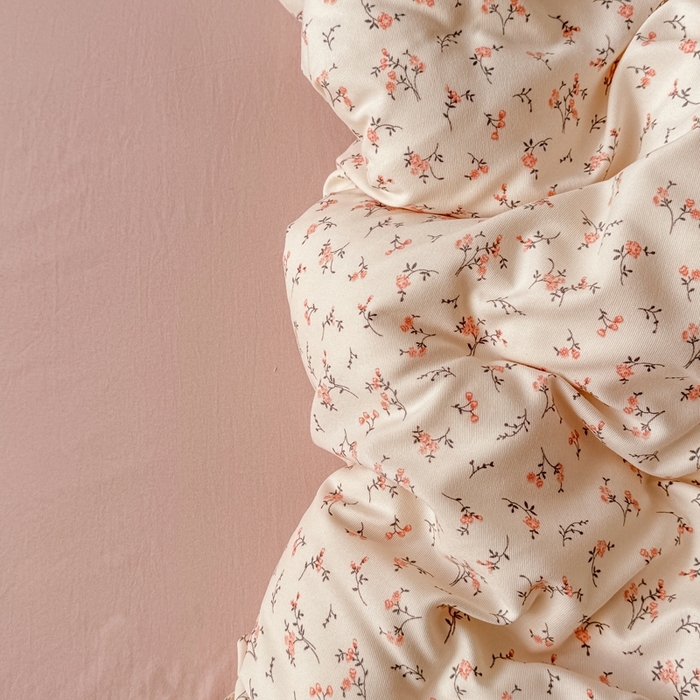 91家纺网 家纺一手货源 找家纺 欧尚 2025新款有氧针织双层纱四件套 花沫 粉