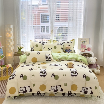 91家纺网 家纺一手货源 找家纺 （总）优质买家秀热卖不断货A类母婴级卡通花卉儿童纯棉全棉床单纯棉全棉床笠全棉纯棉床单全棉13372四件套