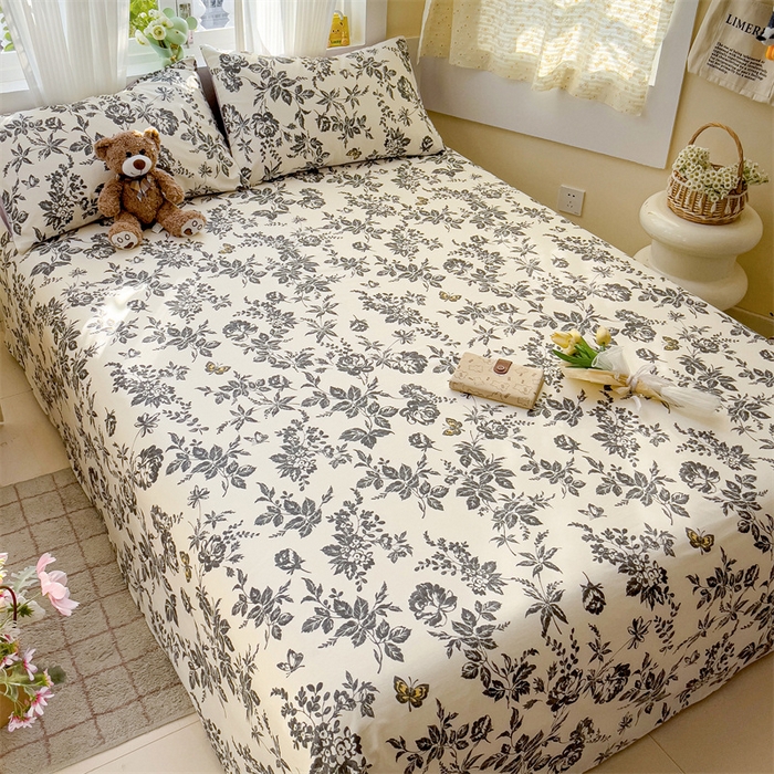 91家纺网 家纺一手货源 找家纺 名兮家居 2025新款13372全棉印花四件套单品系列-单床单 赫本