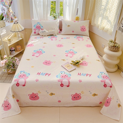 名兮家居 2025新款13372全棉印花四件套单品系列-单床单 小河狸