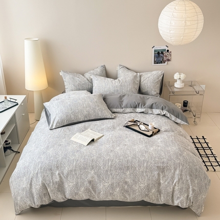 91家纺网 家纺一手货源 找家纺 （总）女子家纺 2025新款中式斜纹全棉磨毛40支印花四件套