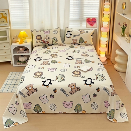 91家纺网 家纺一手货源 找家纺 （总）名兮家居 2025新款13372全棉印花四件套单品系列-单床单