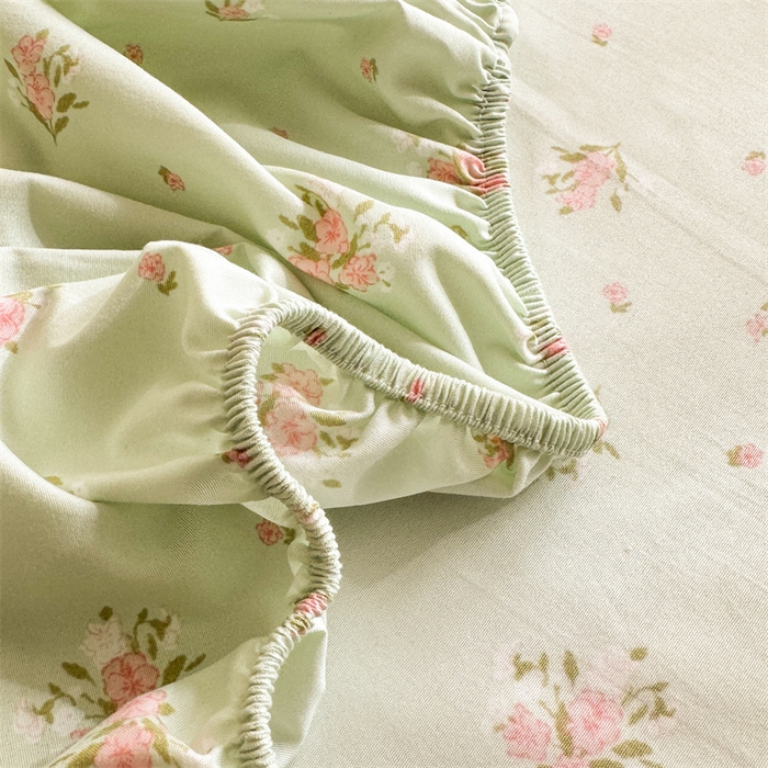 91家纺网 家纺一手货源 找家纺 多品家纺 2025新款超柔水洗云朵棉单品床笠 半夏