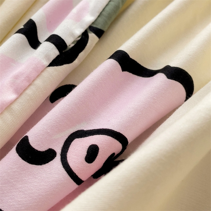 91家纺网 家纺一手货源 找家纺 名兮家居 2025新款13372全棉印花四件套单品系列-单床笠 动物世界