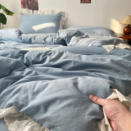 91家纺网 家纺一手货源 找家纺 （总）慕澄家纺 2025新款中古风法式蕾丝复古四件套