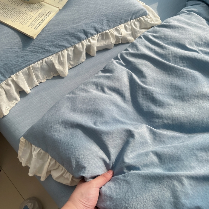 91家纺网 家纺一手货源 找家纺 （总）慕澄家纺 2025新款中古风法式蕾丝复古四件套