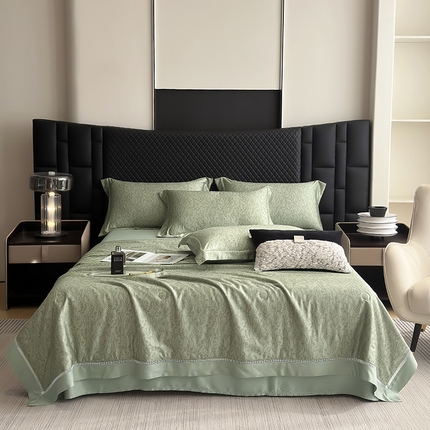 91家纺网 家纺一手货源 找家纺 （总）娇逸家居 2025新款50支印花莱赛尔天丝夏被镂空款花边夏凉被