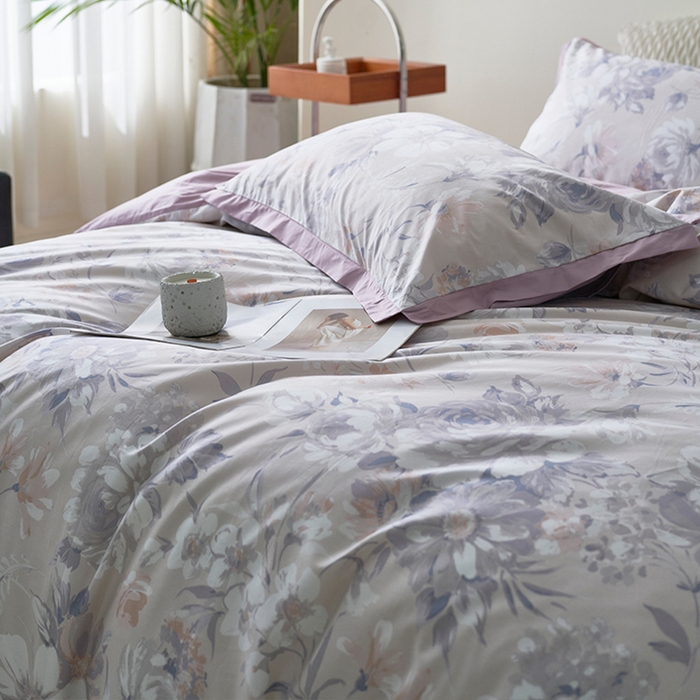 91家纺网 家纺一手货源 找家纺 橙艺家居 2025新款臻品柔棉印花四件套 露娜-玉