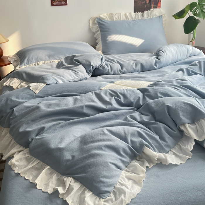 91家纺网 家纺一手货源 找家纺 （总）慕澄家纺 2025新款中古风法式蕾丝复古四件套