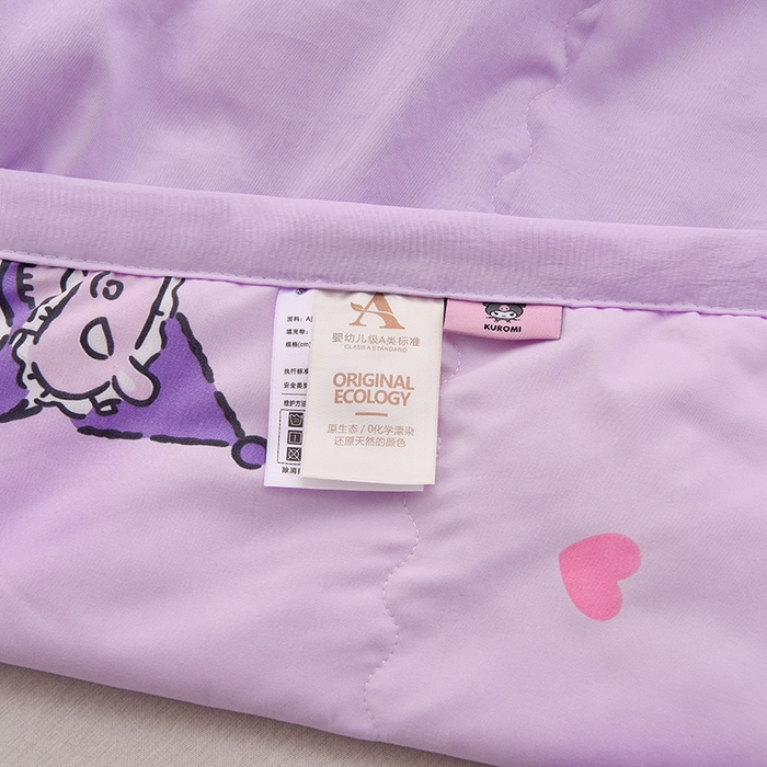 91家纺网 家纺一手货源 找家纺 艾兜坊 2025新款三丽鸥亲肤原棉夏被 信封库洛米