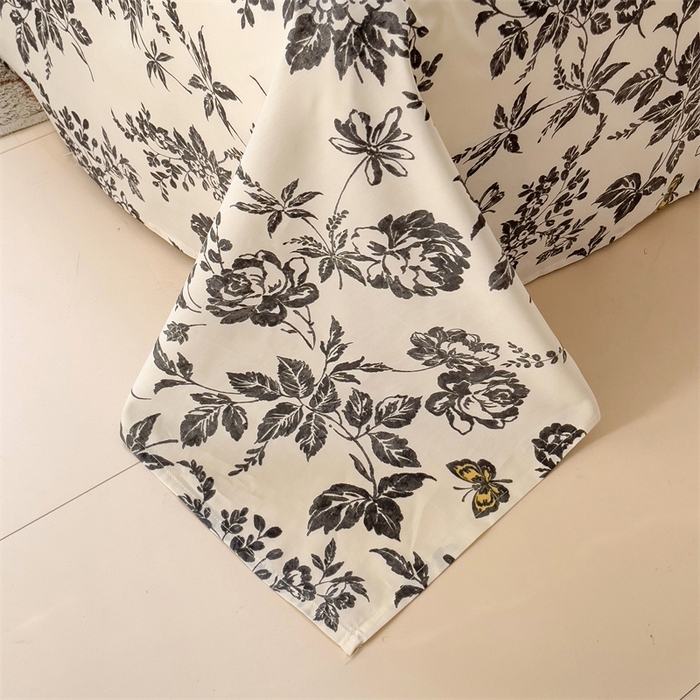 91家纺网 家纺一手货源 找家纺 名兮家居 2025新款13372全棉印花四件套单品系列-单床单 赫本