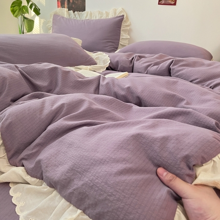 91家纺网 家纺一手货源 找家纺 （总）慕澄家纺 2025新款中古风法式蕾丝复古四件套