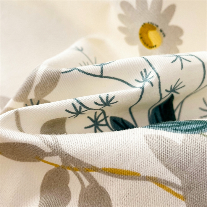 91家纺网 家纺一手货源 找家纺 名兮家居 2025新款13372全棉印花四件套单品系列-单床单 东篱