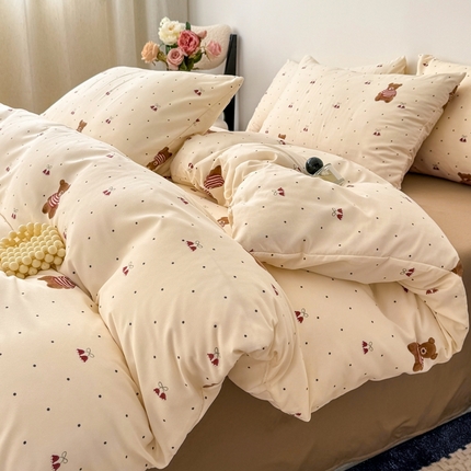 91家纺网 家纺一手货源 找家纺 （总）欧尚 2025新款有氧针织双层纱四件套