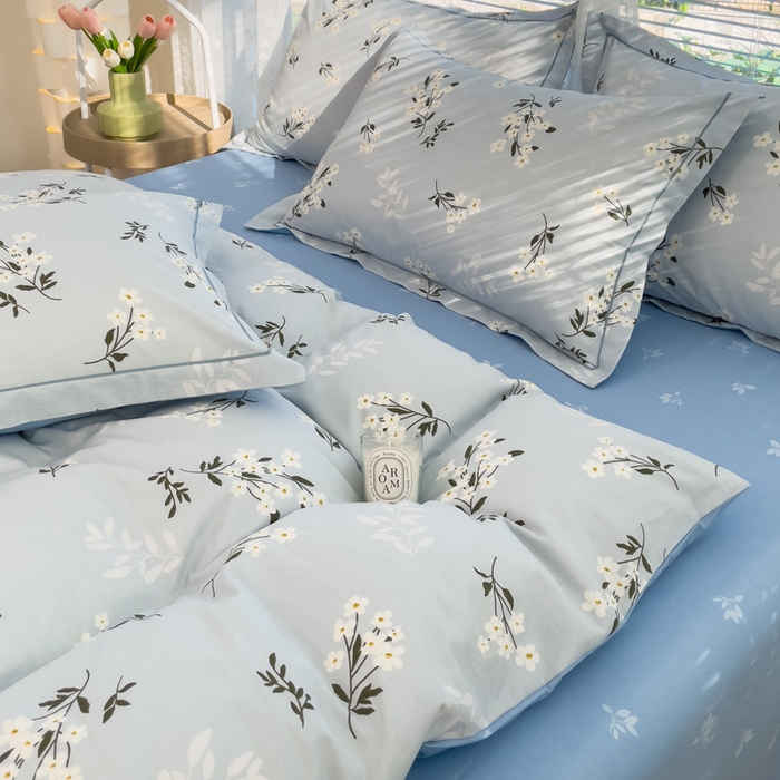 91家纺网 家纺一手货源 找家纺 优质买家秀热卖不断货A类母婴级卡通花卉儿童纯棉全棉床单纯棉全棉床笠全棉纯棉床单全棉13372四件套 挚爱-那年花开