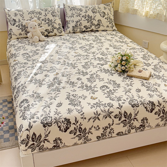 91家纺网 家纺一手货源 找家纺 名兮家居 2025新款13372全棉印花四件套单品系列-单床笠 赫本