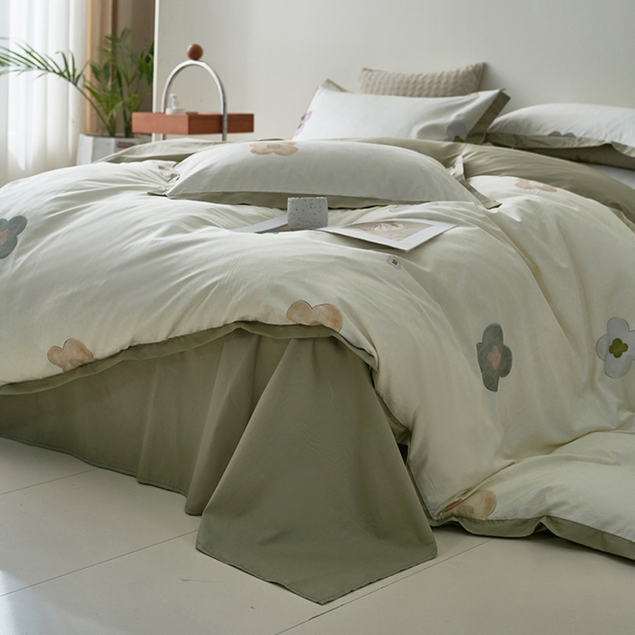 91家纺网 家纺一手货源 找家纺 橙艺家居 2025新款臻品柔棉印花四件套 芷若