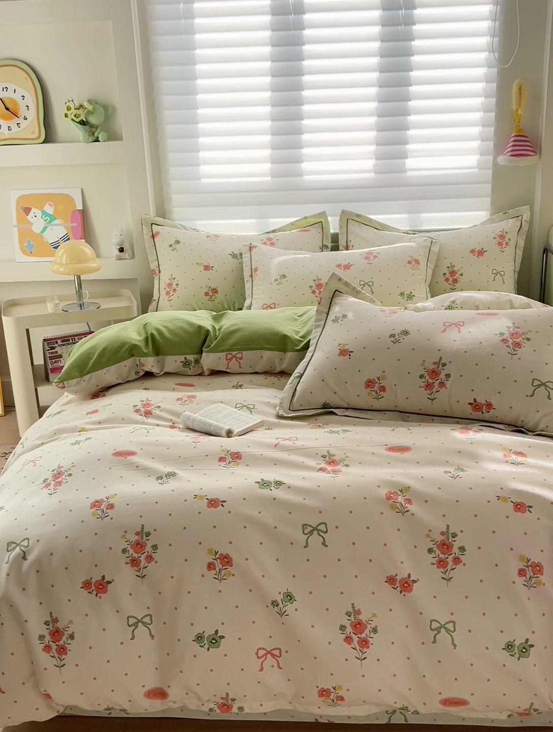 91家纺网 家纺一手货源 找家纺 暖芯优选 2025新款小清新印花全棉磨毛四件套 长相思