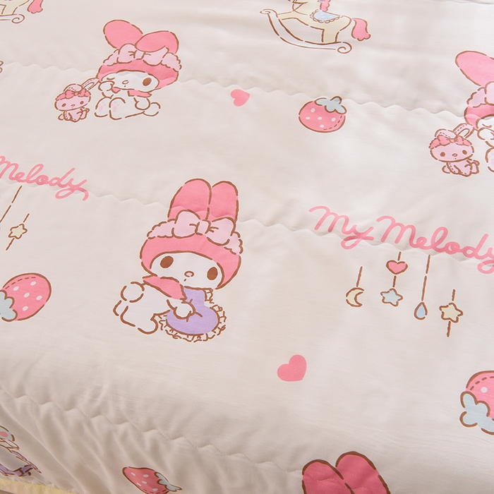 91家纺网 家纺一手货源 找家纺 艾兜坊 2025新款三丽鸥亲肤原棉夏被 星月美乐蒂