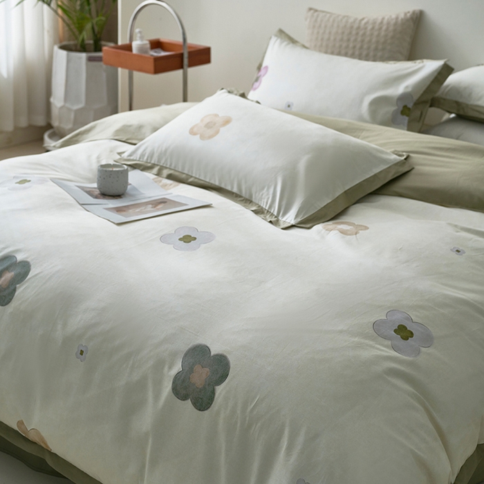 91家纺网 家纺一手货源 找家纺 橙艺家居 2025新款臻品柔棉印花四件套 芷若