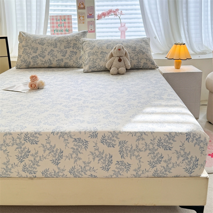 91家纺网 家纺一手货源 找家纺 多品家纺 2025新款超柔水洗云朵棉单品床笠 挪威森林