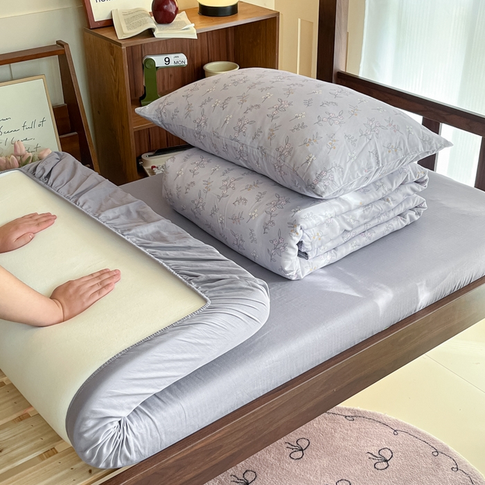 91家纺网 家纺一手货源 找家纺 寻米 2025新款A类全棉双层纱学生三件套 安娜